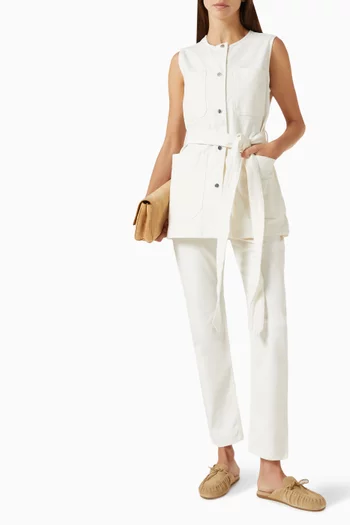 Balan Belted Top in Denim