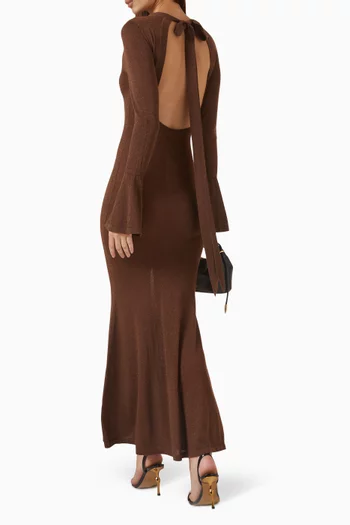 Open-back Knitted Maxi Dress