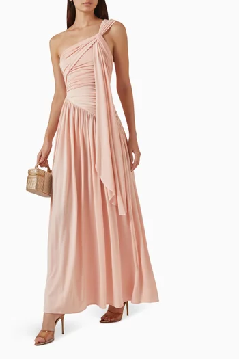 One-shoulder Sash Dress