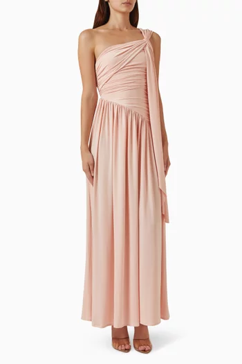 One-shoulder Sash Dress