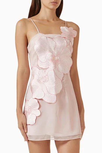 Orchid Applique Mini Dress