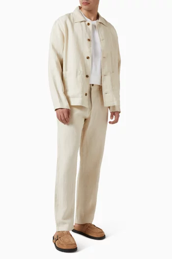 Aden Straight-leg Pants in Linen