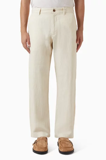 Aden Straight-leg Pants in Linen