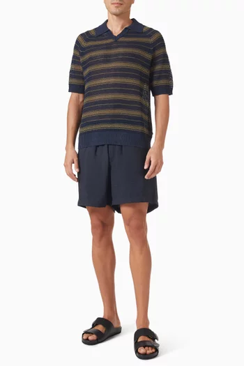 Cale V-neck Polo Sweater in Knit