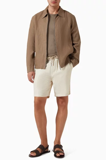 Alban Two-way Zipper Hybrid Jacket in Linen