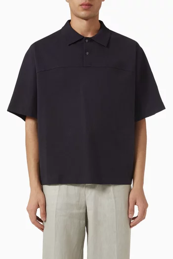 Press-stud Polo T-shirt in Cotton