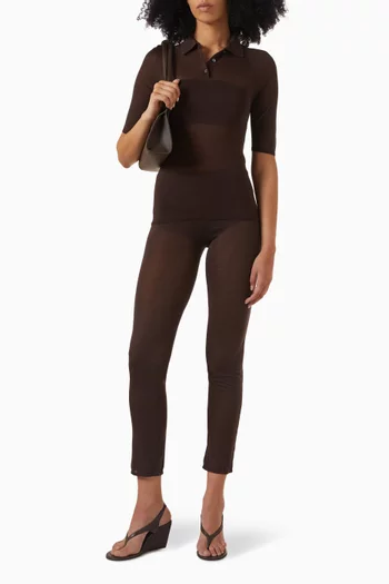 Sheer Knitted Pants in Silk-cashmere