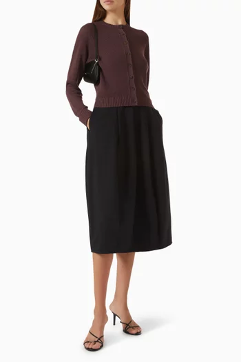Sculptural Midi Skirt in Jersey
