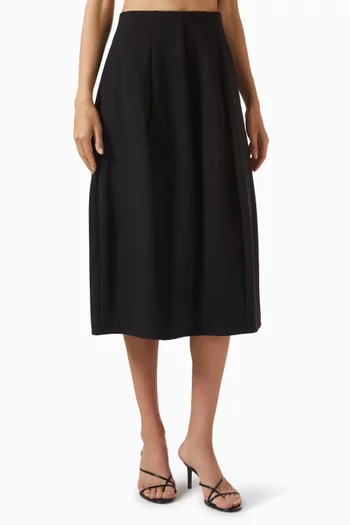 Sculptural Midi Skirt in Jersey