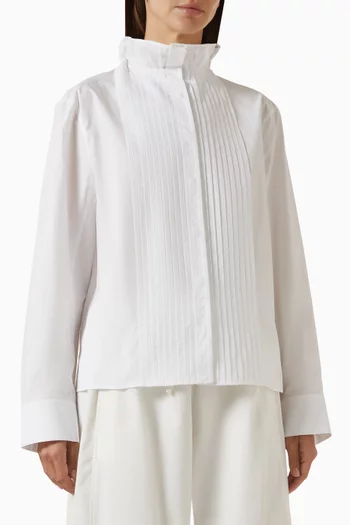 Pintucked Top in Cotton