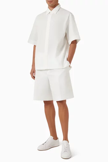 Tailored Shorts in Cotton-poplin
