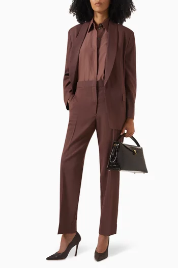 Rounded Shirt in Cotton-silk