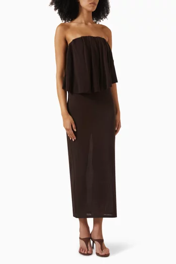 Layered Bandeau Maxi Dress
