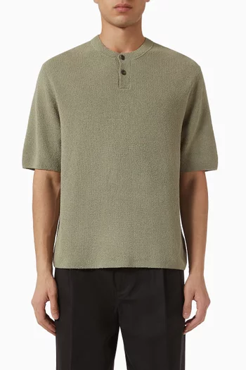 Button T-shirt in Cotton