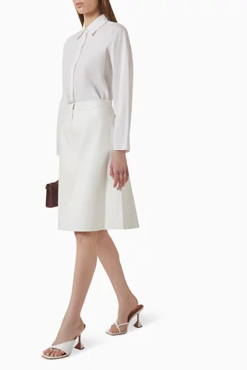 Rounded Shirt in Cotton-silk