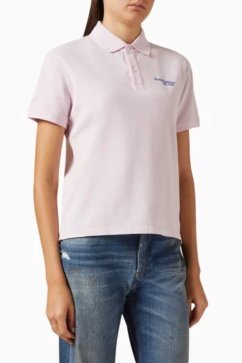 Logo Polo T-shirt in Cotton Piqué