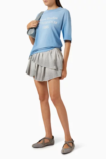 Pleated Skirt in Cotton Fleece