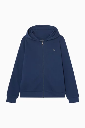 Mountain Graphic Zip Hoodie in Cotton