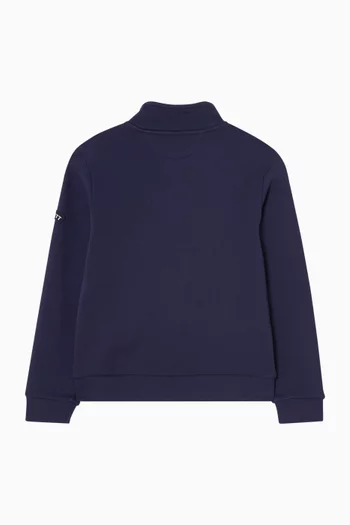 Logo Zip-up Sweatshirt in Cotton