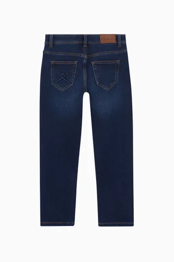 Logo-patch Jeans in Denim