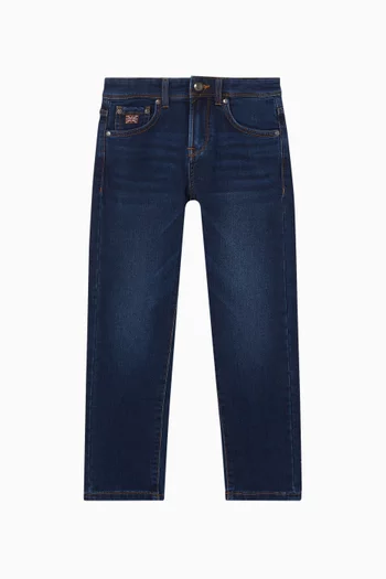 Logo-patch Jeans in Denim