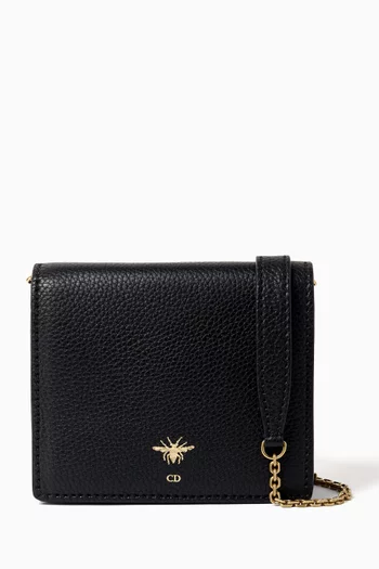 D Bee Wallet On Chain in Leather