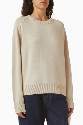 Boyfriend Crewneck Sweater in Cashmere