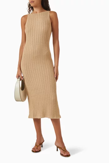 Cable-knit Dress in Silk Blend