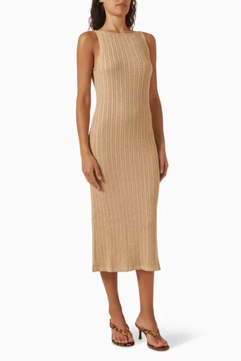 Cable-knit Dress in Silk Blend
