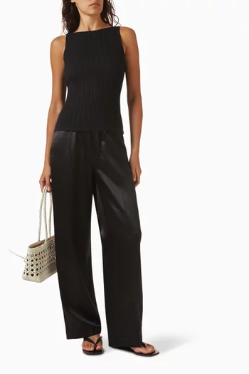 Cable-knit Top in Silk Blend