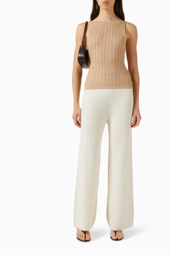 Cable-knit Top in Silk Blend