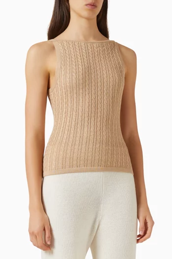 Cable-knit Top in Silk Blend