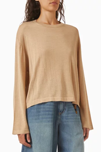 Fine-knit Crewneck Sweater