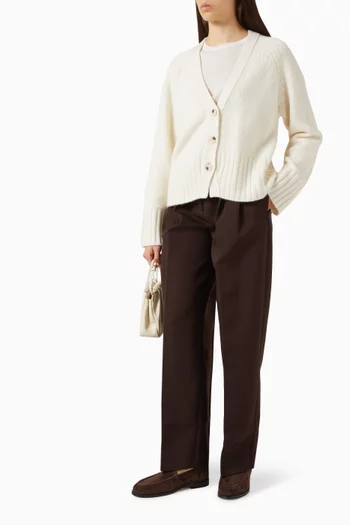 V-neck Cardigan in Cashmere
