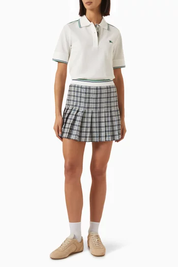Check Mini Tennis Skirt in Jersey