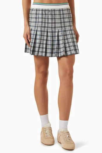 Check Mini Tennis Skirt in Jersey