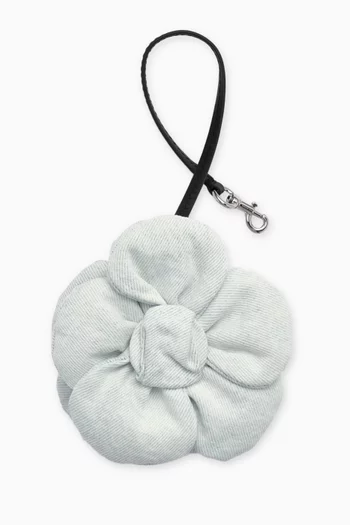 The Daisy Pouch Bag Charm in Denim