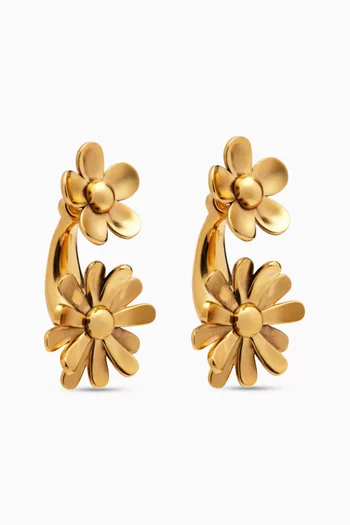 Daisy Wild Statement Earrings in Gold-plated Brass