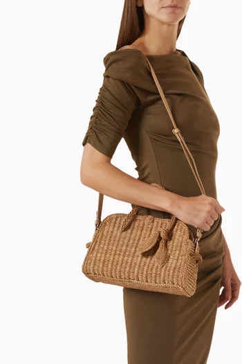 Small Turismo Tote Bag in Raffia