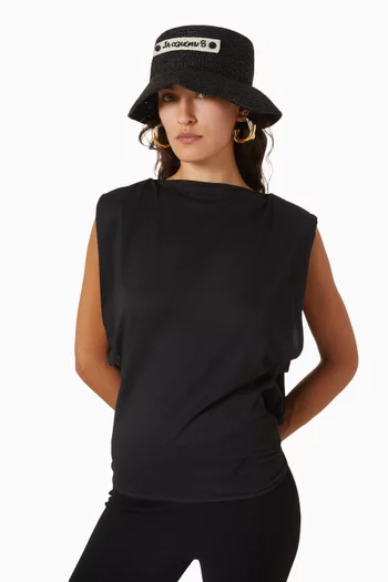 Plage Bucket Hat in Raffia