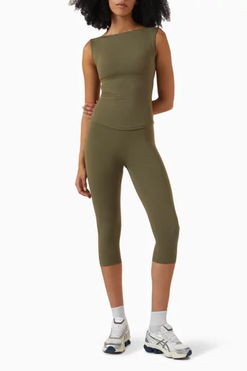 Karolina Boatneck Top in Stretch-nylon