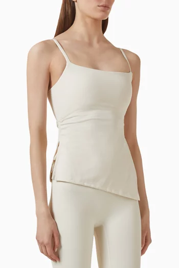 Mira Asymmetric Top in Stretch-nylon