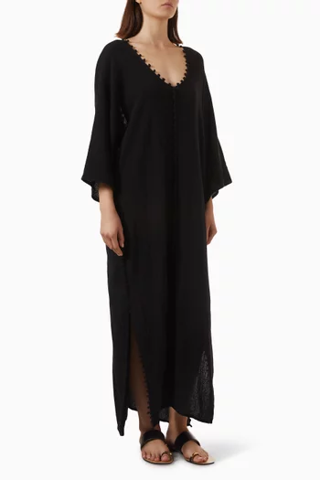 Akatek Maxi Dress in Cotton Jute Blend