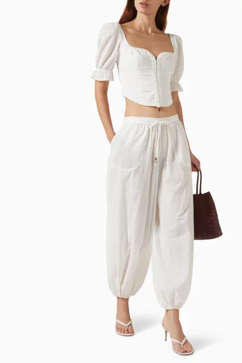 Serenia Balloon Pants in Cotton-dobby