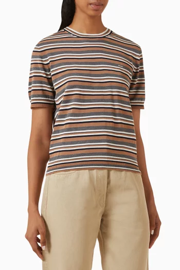 Striped T-shirt in Cotton Jersey