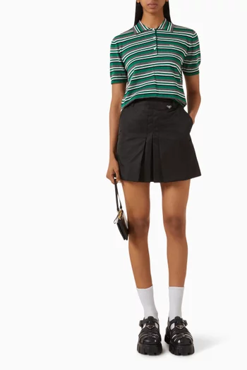 Striped Polo Shirt in Cotton Jersey