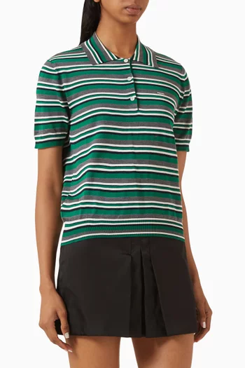 Striped Polo Shirt in Cotton Jersey