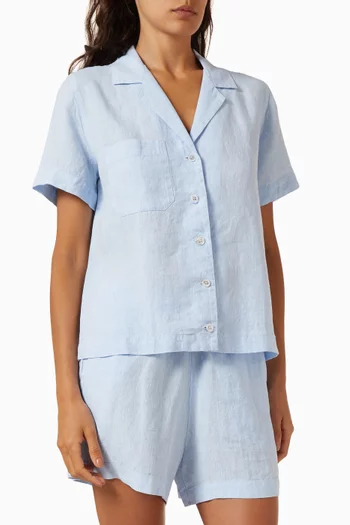 Sicily 1 Shortie Pyjama Set in Linen