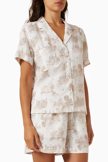 Milan 29 Shortie Pyjama Set in Linen