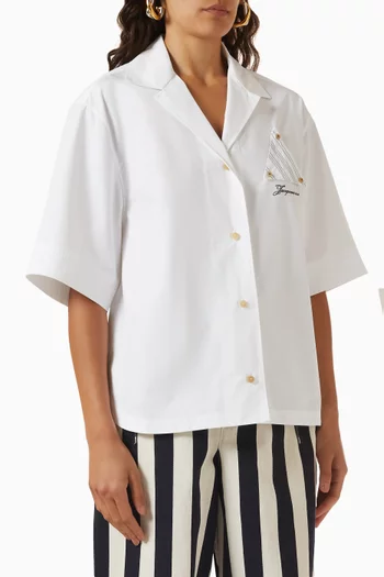 La Chemise Marin Oversized Bowling Shirt in Cotton